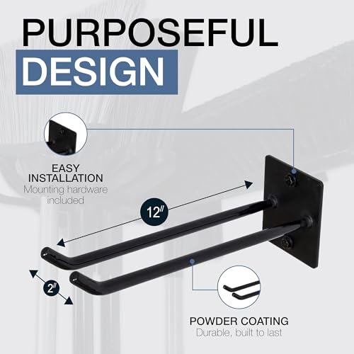 Heavy Duty Ladder Hooks for Garage Wall (X-Large)