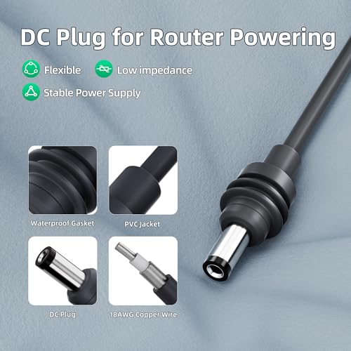 Starlink Standard 4X Gen 3 Power Adapter 12V to 57V 4.5A Converter Supply (DC Male Plug)