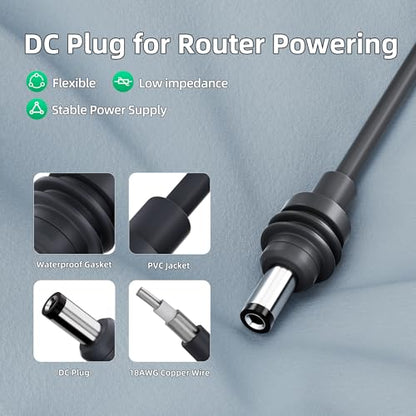 Starlink Standard 4X Gen 3 Power Adapter 12V to 57V 4.5A Converter Supply (DC Male Plug)