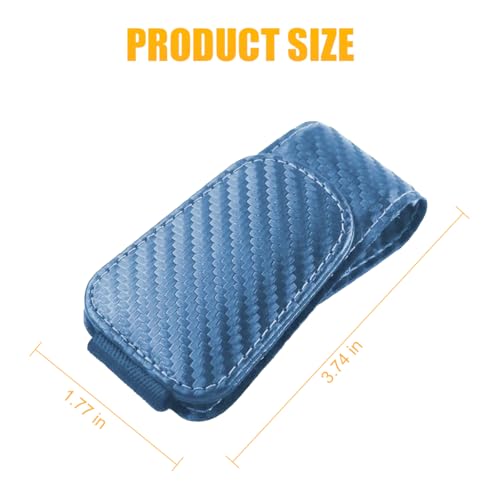 2PCS Sunglasses Holders for Car Sun Visor (2 Pack / Blue/Carbon Fiber)