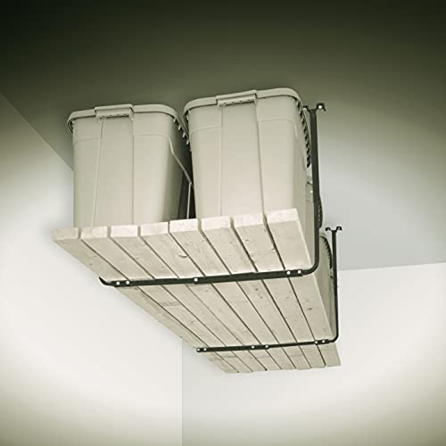 Adjustable Garage Ceiling Mount Storage Rack Kit (Hammertone / Pack of 2)
