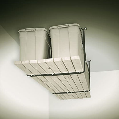 Adjustable Garage Ceiling Mount Storage Rack Kit (Hammertone / Pack of 2)