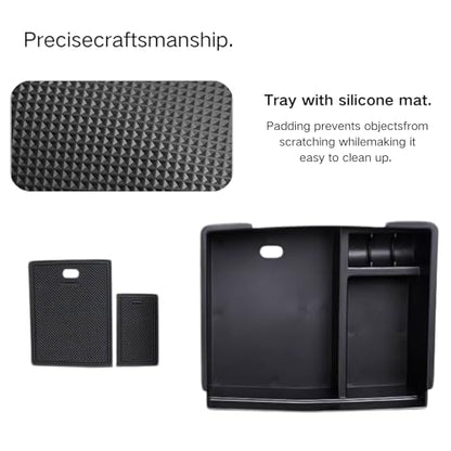 Center Console Organizer for Toyota 2026 2025 2024 Tacoma (Black 1PCS)