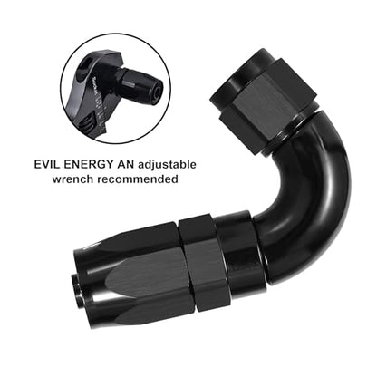8AN 120 Degree One Piece Full Flow Hose End Fitting Swivel for CPE Braided Hose (8AN / 120 Degree)