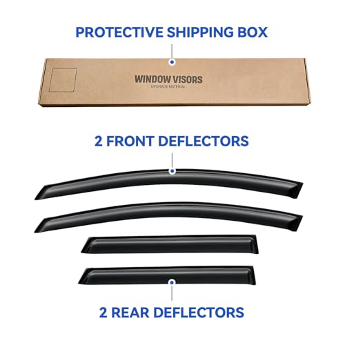 Window Visors Rain Guards for 2009 (2009-2014 Nissan Murano)