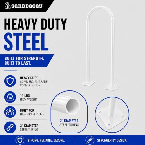 U Shaped Bike Rack (White)