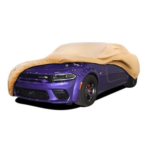 Heavy Duty Outdoor Car Cover Custom Fit for 2005 (Custom Fit Dodge charge / brown)