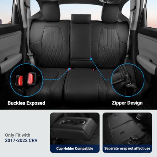 Custom for Honda CRV Seat Covers 2017 (Black / CR-V 2017-2022)