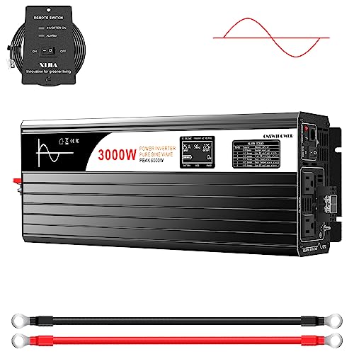 3000W Pure Sine Wave Inverter 72V DC to 120V AC Converter for Golf Cart (72V 3000W)