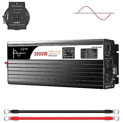3000W Pure Sine Wave Inverter 72V DC to 120V AC Converter for Golf Cart (72V 3000W)