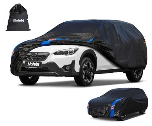 SUV Car Cover Waterproof All Weather for Automobiles (Black-Blue / 3 SUV/Jeep-Length 170-181 inch)