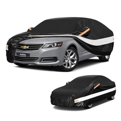 10 Layers Car Cover Custom Fit for Chevrolet Chevy Impala (Black Gray / Custom Fit for Chevrolet Impala)