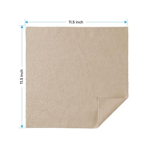 Microfiber Cleaning Cloth 100PK (Brown / 11.5 x 11.5 Inch)