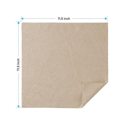 Microfiber Cleaning Cloth 100PK (Brown / 11.5 x 11.5 Inch)