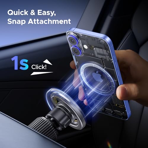 Car Phone Mount for Magsafe Air Vent Car Mount Magnetic Phone Holder Compatible with iPhone 17 16 15 14 13 12 Pro Max (Gray)