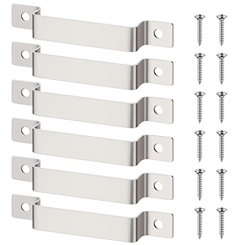 6 Pcs Tape Measure Clip Tape Measure Holder with Screws (Silver)