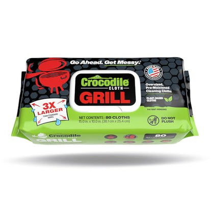 Grill Plant Based Food Safe Cleaning Wipes (80 Count (Pack of 1))