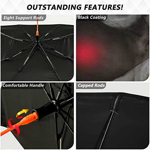 Skull Red Eyes Black Windshield Sun Shade Umbrella Foldable Car Front Window Sunshade Blocks UV Rays Heat Keep Vehicle Cool (multi 8)