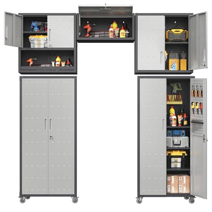 Garage Cabinet System (Black & Grey / 5 Pcs-StyleA)