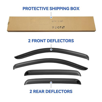 Window Visors Rain Guards for 2005 (2005-2023 Toyota Tacoma)