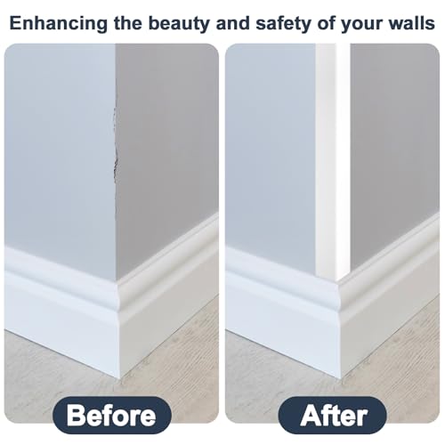 4PCS 45" White Metal Corner Protectors (4pack-45.0 x 1.0 x 1.0 in / White)
