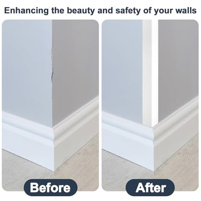 4PCS 45" White Metal Corner Protectors (4pack-45.0 x 1.0 x 1.0 in / White)