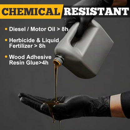 Heavy Duty Black Industrial Nitrile Gloves (X-Large)