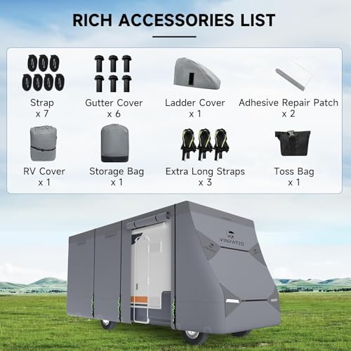 Class C RV Cover Fits 23 (Class C RV Cover(Grey) / Fits 23-26FT)