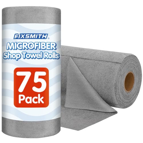 Microfiber Cleaning Cloth Roll (75PK / Grey)