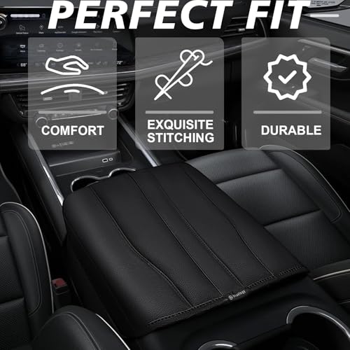 Armrest Cover for Silverado Sierra 2019 (16) 25+ |Yukon&Tahoe&Suburban| Black, Regular)