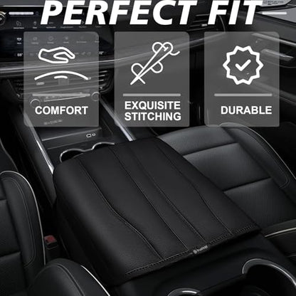 Armrest Cover for Silverado Sierra 2019 (16) 25+ |Yukon&Tahoe&Suburban| Black, Regular)