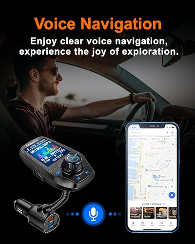 Bluetooth FM Transmitter for Car (18W/5V-Black)