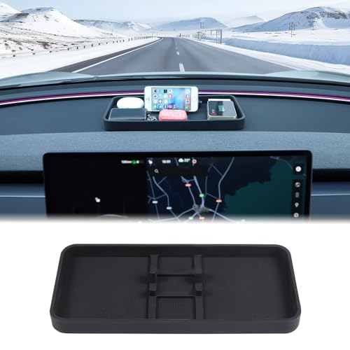 Center Console Dash Organizer Compatible with Tesla Model 3 2023 2024 Dashboard Table Tray Storage Box Dash Phone Holder Container Box Anti (Fit Tesla Model 3)