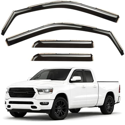 Window Deflectors Smoke Tinted In (For RAM 19-26 Quad Cab.)