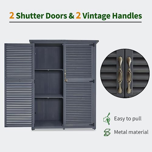 Outdoor Storage Cabinet (Gray / Large)