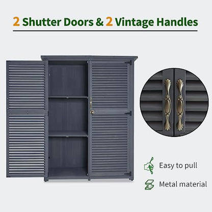 Outdoor Storage Cabinet (Gray / Large)