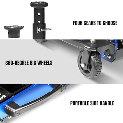 3 Ton Off Road Jack with Big Wheels (3 Ton Off Road / Blue and Black)