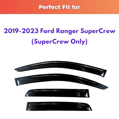 Rain Guards Fit for 2019 (2019-2023 Ranger SuperCrew)