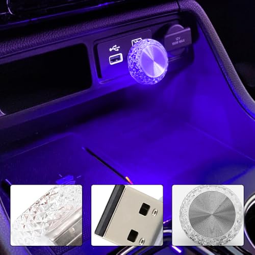 4PCS USB LED Car Interior Atmosphere Lamp (Blue)