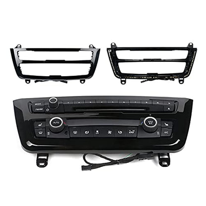 Car Center Console LED Lights Interior Ambient Lighting for BMW 3 4 Series F30 F35 3GT M3 Radio Trim led Dashboard AC Panel Light with Blue and Orange Color OEM (Black)