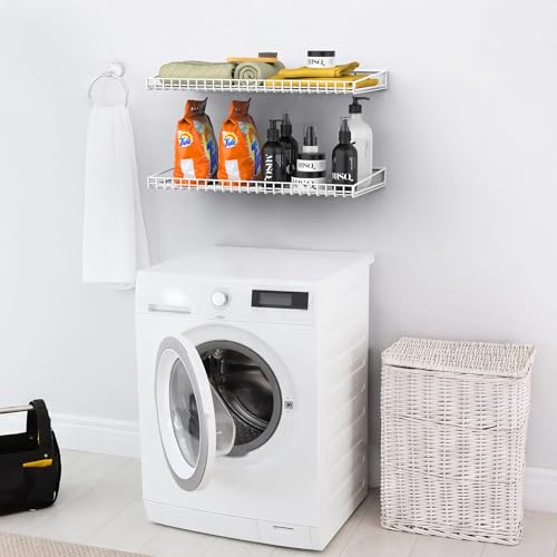 2 Pack Wall Mounted Storage Shelves (White / 12*23.5")