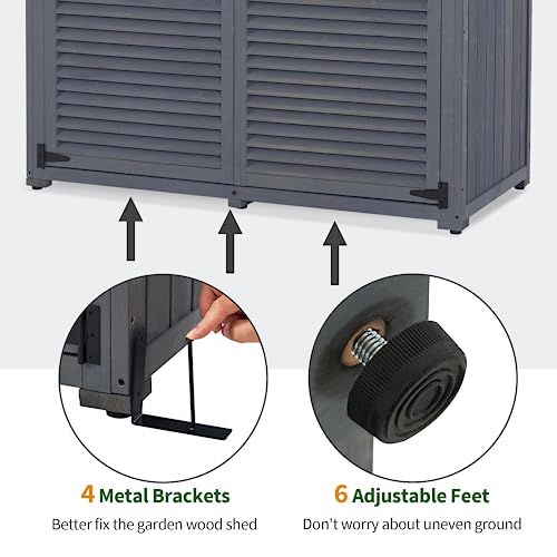 Outdoor Storage Cabinet (Gray / Large)