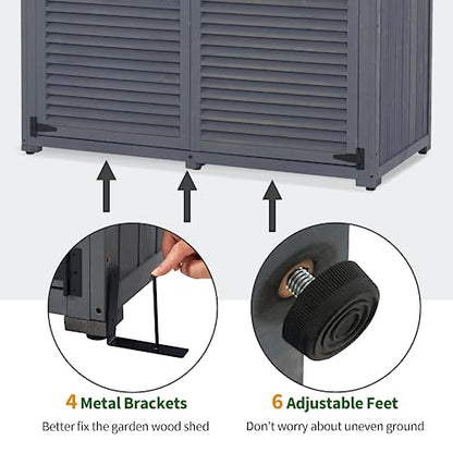 Outdoor Storage Cabinet (Gray / Large)