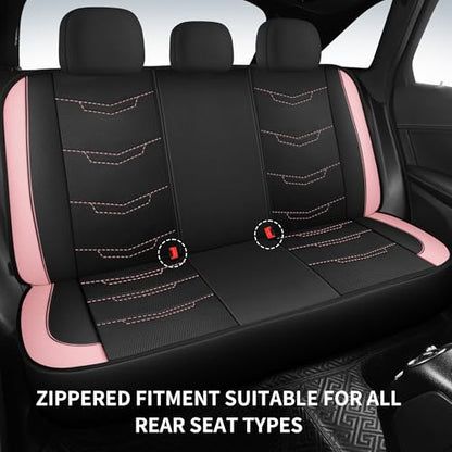 Car Seat Cover (N2 Black Pink / Full Set)