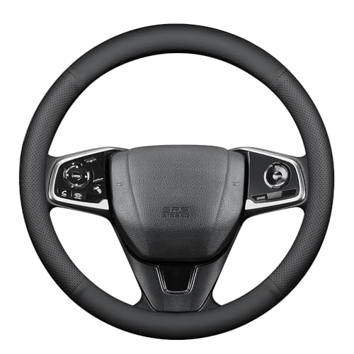 New Nappa Leather car Steering Wheel Cover (Black-1)