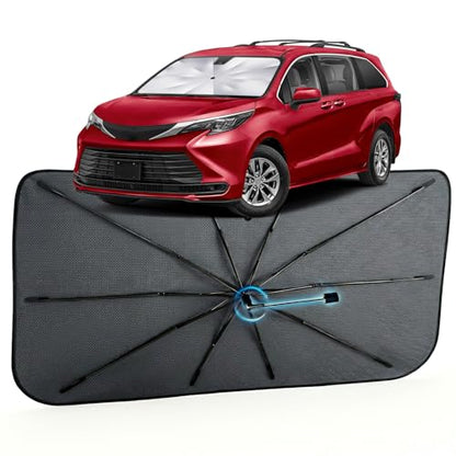 Car Windshield Sun Shade Umbrella for Toyota Sienna 2021 (For Toyota Sienna 2021-2026)