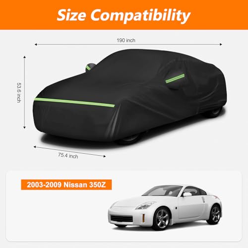 Car Cover Waterproof for 2003 (Black / for Nissan 350Z 2003-2009)
