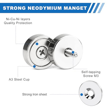 Magnets Neodymium Magnet 20LBS Strong Heavy Duty Rare Earth 12 P (20 lbs)