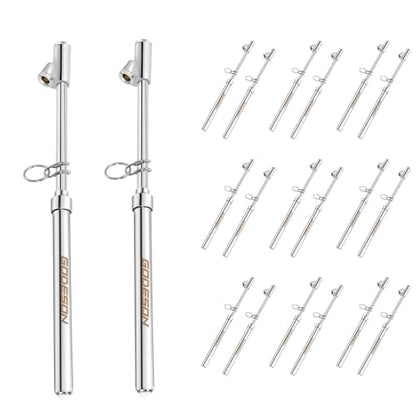 Dual Head Tire Pressure Gauge (Silver / 20 pack)
