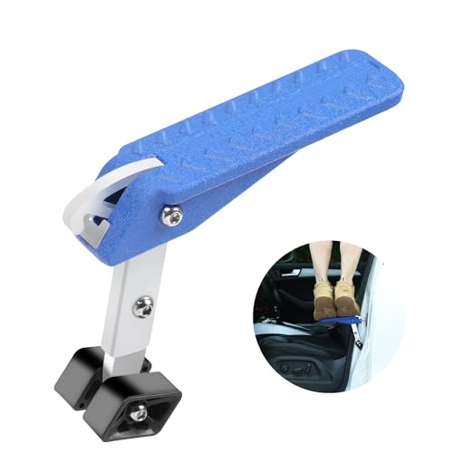 Foldable Car Door Step Stand Pedal (Evolution Pro Series / Blue)